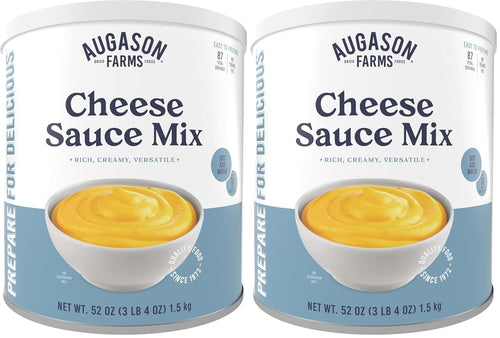 Cheese Sauce Mix Can Emergency Food Supply, 87 Servings, 10 Year Shelf Life - Shelf Stable Cheddar Cheese Powder Canned Food (Pack of 2) | PrepWiseGear