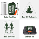Emergency Survival Tent Life Shelter - 2 Person Mylar Emergency Shelter Tube Tent with Emergency Whistle & Paracord, All-Weather Essential Survival Gear for Camping, Hiking & Survival Kits | PrepWiseGear
