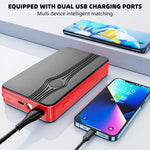 Emergency Power Starter, 20000 Mah Car Jump Starter Battery Power Bank, Vehicle Emergency Starting Booster for Car Boat Truck, Red