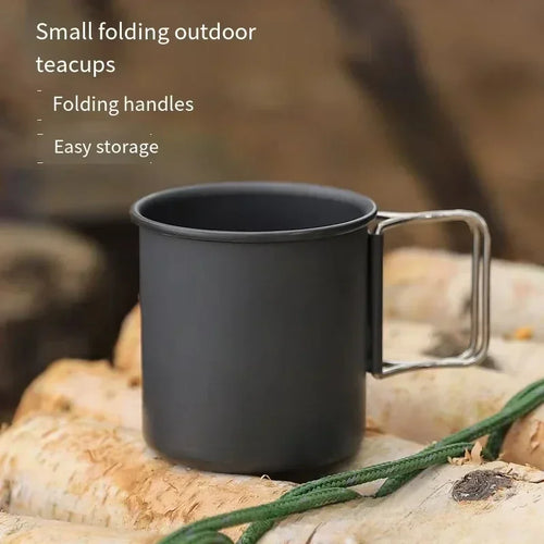 Hot 300ML Camping Mug Aluminium Alloy Folding Cup Hike Mug Ultra-Light Camping Travel Water Cup Outdoor Camping Cookware Taza