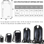 Dry Bag for Kayaking Waterproof 2L/5L/10L/15L/20L, Small Dry Sack Waterproof Bag for Boating | PrepWiseGear