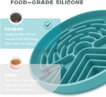 Slow Feeder Dog Bowl for Large & Small Pets, anti Choking Puzzle Dog Food Lick Mat with Non-Slip Base, Interactive Pet Slow Eating, Silicone Licking Mat Cat Feeding Bowl for Puppies & Cats