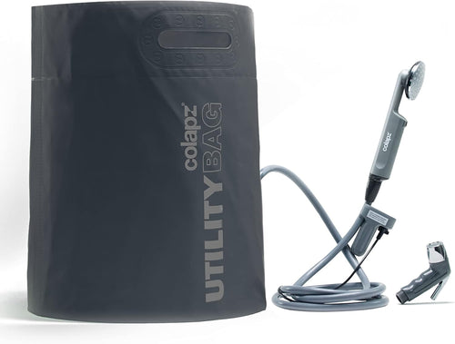 12V Camping Shower Portable - High Pressure Outdoor USB Rechargeable Camping Shower - Kit with 9 Gallon Water Bag - Van Life RV Beach Hiking Dog Washing