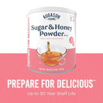 Sugar and Honey Powder Mix Can Emergency Food Supply, 227 Servings, 30 Year Shelf Life - Dry Honey and Sugar Powder Blend Sweetener for Baking and Cooking | PrepWiseGear