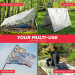 Emergency Blankets for Survival Gear and Equipment X6, Space Blanket, Mylar Blankets, Thermal Blanket, Survival Blanket, Survival Kits Emergency Kit, Emergency Supplies, Foil Blanket Camping Shelter | PrepWiseGear