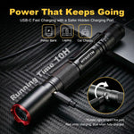 Rechargeable Pen Light, Dual Power Flashlight with USB-C Charging or AAA Backup, Pocket Pen Light for Inspection, Work & Everyday Use