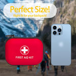 138 Pcs Mini First Aid Kit Travel Size, TSA Approved Small First Aid Kit for Car, Hiking & Home, Compact Travel Medicine Kit, Med Kit | PrepWiseGear