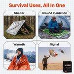 Mylar Blankets 8 Pack - Waterproof Emergency Blanket - Rip and Tear Resistant Survivalist Gear - Emergency Thermal Blanket for Outdoor Survival | PrepWiseGear