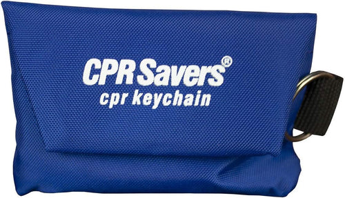 & First Aid Supply CPR Face Shield Mask Keychain Kit with Gloves for CPR Training and Rescue (1, Blue) | PrepWiseGear