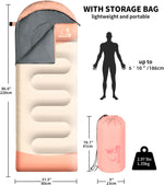 Sleeping Bags for Adults Kids - 3 Season Cold&Warm Weather Waterproof Camping Sleeping Bag - Lightweight Sleeping Bags for Camping Hiking Outdoor Travel | PrepWiseGear