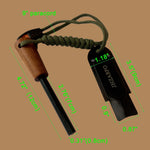 Fire Starter for Campfires, Flint and Steel Fire Starter Kit, Ferro Rod Survival Kit, Fast Fire Stick with Survival Whistle, Regular Size | PrepWiseGear