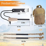Fire Starter Survival Tool, Fire Starter Kit Includes Magnesium Rod, Steel Striker, 2 Pcs Wick Hemp Rope and Multifunctional Outdoor Bag, Fire Starters for Campfires Hiking Survival Training Gift | PrepWiseGear