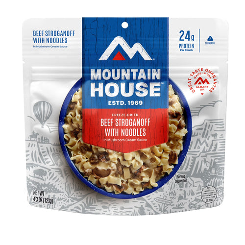 Beef Stroganoff with Noodles, Freeze-Dried Backpacking & Camping Food, 2 Servings | PrepWiseGear