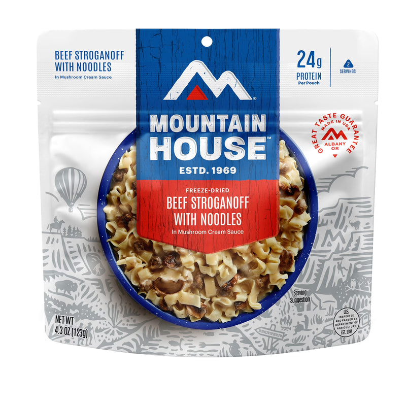 Beef Stroganoff with Noodles, Freeze-Dried Backpacking & Camping Food, 2 Servings | PrepWiseGear