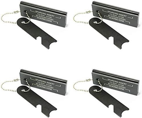 Magnesium Flint Fire Starter, Survival Fire Blocks with Striker for Camping/Hiking/Emergency (4 Pack) | PrepWiseGear