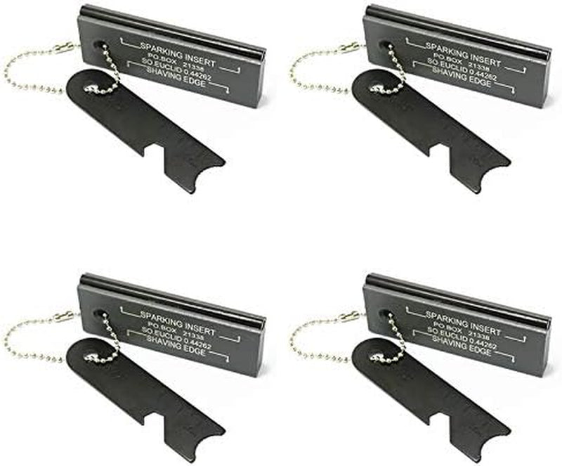 Magnesium Flint Fire Starter, Survival Fire Blocks with Striker for Camping/Hiking/Emergency (4 Pack) | PrepWiseGear