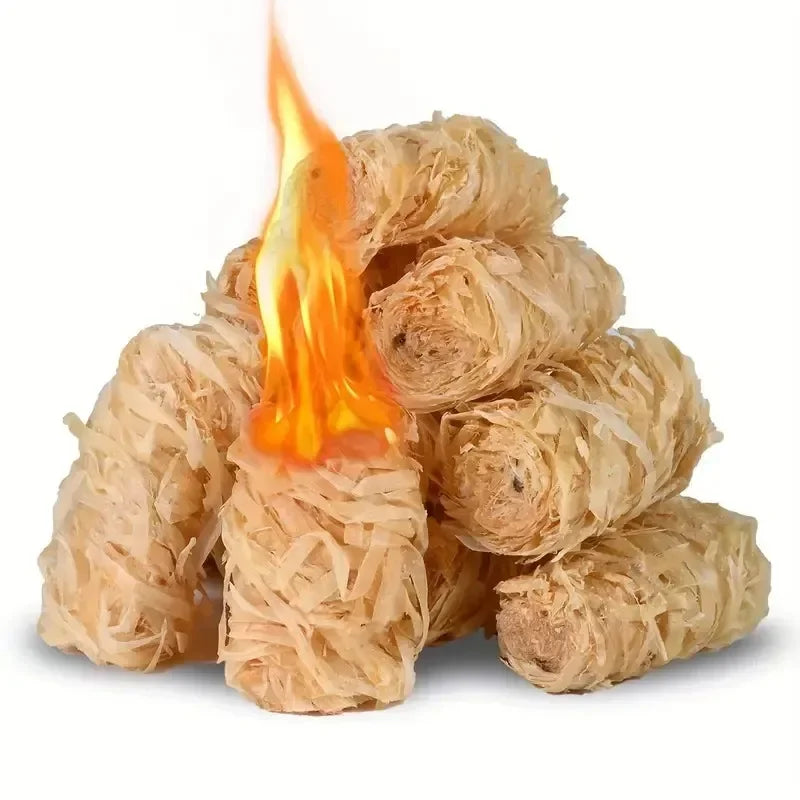30/100Pcs Natural Fire Starter, Wax Wood Stick, Suitable for Fireplace, Barbecue Stove, Chimney Oven, Charcoal Ignition | PrepWiseGear