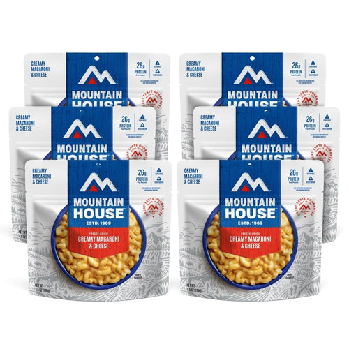 Creamy Macaroni & Cheese Freeze Dried Backpacking & Camping Food 6-Pack | PrepWiseGear