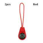 2Pcs EDC Mini Compas with Zipper Tail Rope Paracord Bracelet Gear Survival Keychain Camping Hiking Pocket Compasses Outdoor Tool | PrepWiseGear