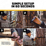 Camping Hammock ? up to 500Lbs Portable Hammock with Tree Straps - Travel, Backpacking, Hiking, Outdoors Camping Gear - Single or Double | PrepWiseGear