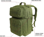 Fast Mover Tactical Backpack - Outdoor Hiking Pack for EDC Essential Gear (Red) | PrepWiseGear