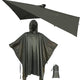 Hooded Silnylon Rain Poncho - Lightweight