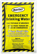 Mayday Pouch Water, Coast Guard Emergency Water, 5-Year Shelf Life, Disaster Preparedness Supplies For, Earthquake, Fire, Flood, Leak-Proof Pouches, 4.225 Oz/125Ml 50 Pack | PrepWiseGear