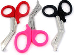 Set of 3 Pcs (Pink, Red, Black) Paramedic Utility Bandage Trauma 'Emt Ems Shears Scissors 5.5 Inch Stainless Steel, Nursing Scissors, Nurse Scissors, Emergency First Aid Scissors, 5.5"
