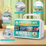 120 Pieces Hardcase First Aid Kit - First Aid Box Includes Instant Cold Pack, Emergency Blanket for Travel, Home, Office, Vehicle, Camping, Workplace & Outdoor | PrepWiseGear