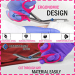Set of 3 Pcs (Pink, Red, Black) Paramedic Utility Bandage Trauma 'Emt Ems Shears Scissors 5.5 Inch Stainless Steel, Nursing Scissors, Nurse Scissors, Emergency First Aid Scissors, 5.5"