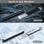4" Portable Pocket Waterproof Ferrocerium Ferro Rod Fire Starter Survival Tool, Flint and Steel Magnesium Camping Emergency Fire Starters Kit with Striker, Outdoor Campfires Stick Firestarter | PrepWiseGear