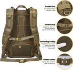 25L Tactical Backpack + Molle Tactical Utility Pouch | PrepWiseGear