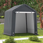 6.5 Ft. X 8 Ft. Gray Portable Outdoor Storage Shelter | PrepWiseGear