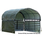 12 Ft. D X 12 Ft. W Enclosure Kit for Corral Shelter in Green with Uv-Treated, Heat-Sealed Panels | PrepWiseGear