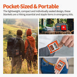Emergency Thermal Blankets,4 Pack,Space Mylar Blanket Survival Kit | PrepWiseGear