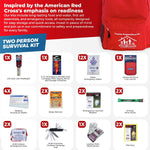 First My Family All-In-One Premium 2-Person Emergency Survival Kit | Hurricane & Earthquake Preparedness Supplies | Disaster Backpack with 72-Hour Survival Gear, First Aid, and More | PrepWiseGear
