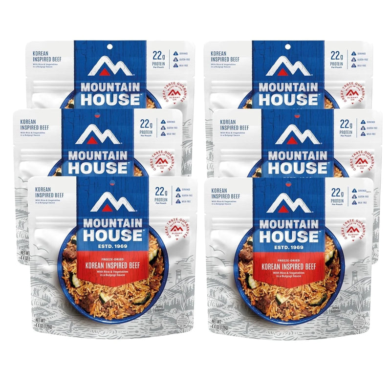 Korean Inspired Beef | Freeze Dried Backpacking & Camping Food | Gluten-Free | 6 Pack | PrepWiseGear