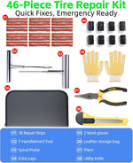 Jumper Cables for Car,110-Piece Ultimate Auto Emergency Kit,Includes Roadside Assistance,Car Safety Hammer, Tow Straps,Tire Repair,First Aid | Perfect Winter & Cold Weather Gear for Men/Women
