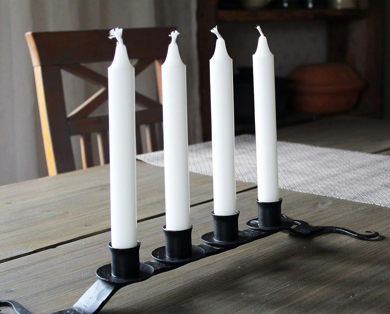 Emergency Candles 24 Pack White Short Taper Candles Unscented Home Emergency Kit