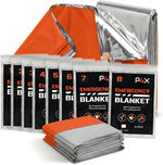 Mylar Blankets 8 Pack - Waterproof Emergency Blanket - Rip and Tear Resistant Survivalist Gear - Emergency Thermal Blanket for Outdoor Survival | PrepWiseGear