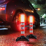 Emergency LED Road Flares, 3 Separate Lighting Modes, Battery-Powered (2-Pack)