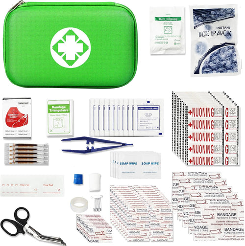 275Pcs Travel First Aid Kits for Car Emergency Preparedness Items Urgent Accident Essentials Set Survival Gear Equipment Sports First Aid Kits for College Dorm Student, Home, Boat, Green | PrepWiseGear