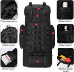70L Camping Hiking Backpack with Rain Cover, Waterproof Molle Rucksack for Men, Backpacking Backpack for Trekking Climbing Outdoor