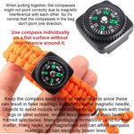 15Pcs Slip-On Wrist Compass Hard Shell Liquid Filled Mini Small Button Compass Paracord Bracelet for Outdoor Hiking Survival Wrist Watch Band 3/4" (20Mm) | PrepWiseGear