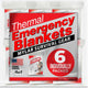Mylar Emergency Thermal Blankets - 6 Pack