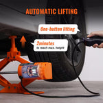 Electric Car Jack, 3 T /6600 Lbs. Scissor Jack, 12-Volt Electric Automatic Jack with Double Saddles and Remote Control