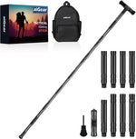 G2 Tactical Hiking Stick, Heavy-Duty 6-8 Section Adjustable Walking Staff for Men Women, Aerospace Aluminum Trekking Poles with Multi-Tool for Camping Wading Self Defense Overlanding | PrepWiseGear
