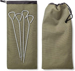 Bag Camping Tent Stakes Heavy Duty Khaki Nylon Sack Waterproof Pocket Ditty Camp Accesorries Storage Peg Bag | PrepWiseGear