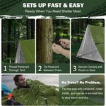 Emergency Survival Tent Life Shelter - 2 Person Mylar Emergency Shelter Tube Tent with Emergency Whistle & Paracord, All-Weather Essential Survival Gear for Camping, Hiking & Survival Kits | PrepWiseGear