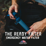 Ready Filter Personal Water Filter Straw | Backpacking Water Filter for Hiking & Camping | Portable Water Purifier Camping | Emergency Survival Gear & Camping Survival Kit | PrepWiseGear